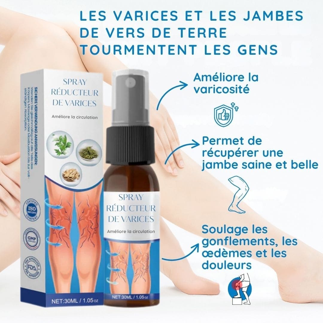Spray réducteur de varices - Améliore la circulation sanguine